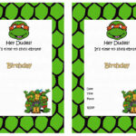Teenage Mutant Ninja Turtles Birthday Invitations Birthday Printable