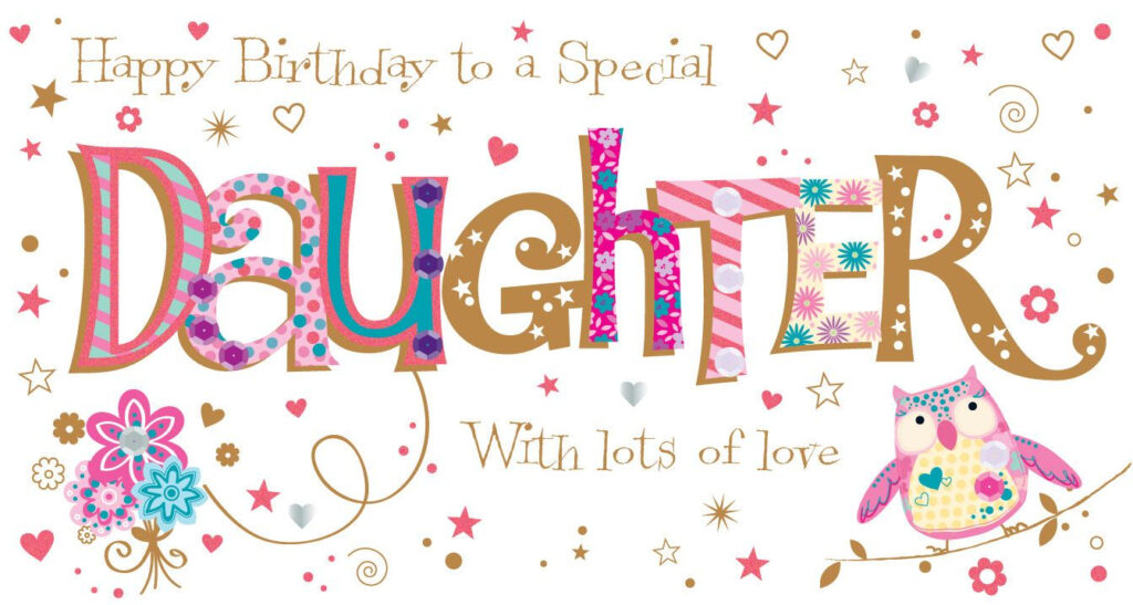  4 29 GBP Daughter Birthday Handmade Embellished Greeting Card By 
