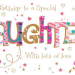 4 29 GBP Daughter Birthday Handmade Embellished Greeting Card By