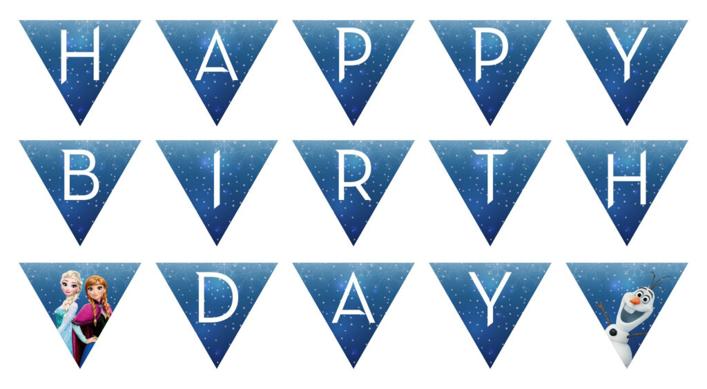 5 Best Frozen Birthday Banner Printable Printablee