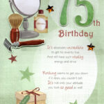 75th Happy Birthday Greeting Card Cards Love Kates