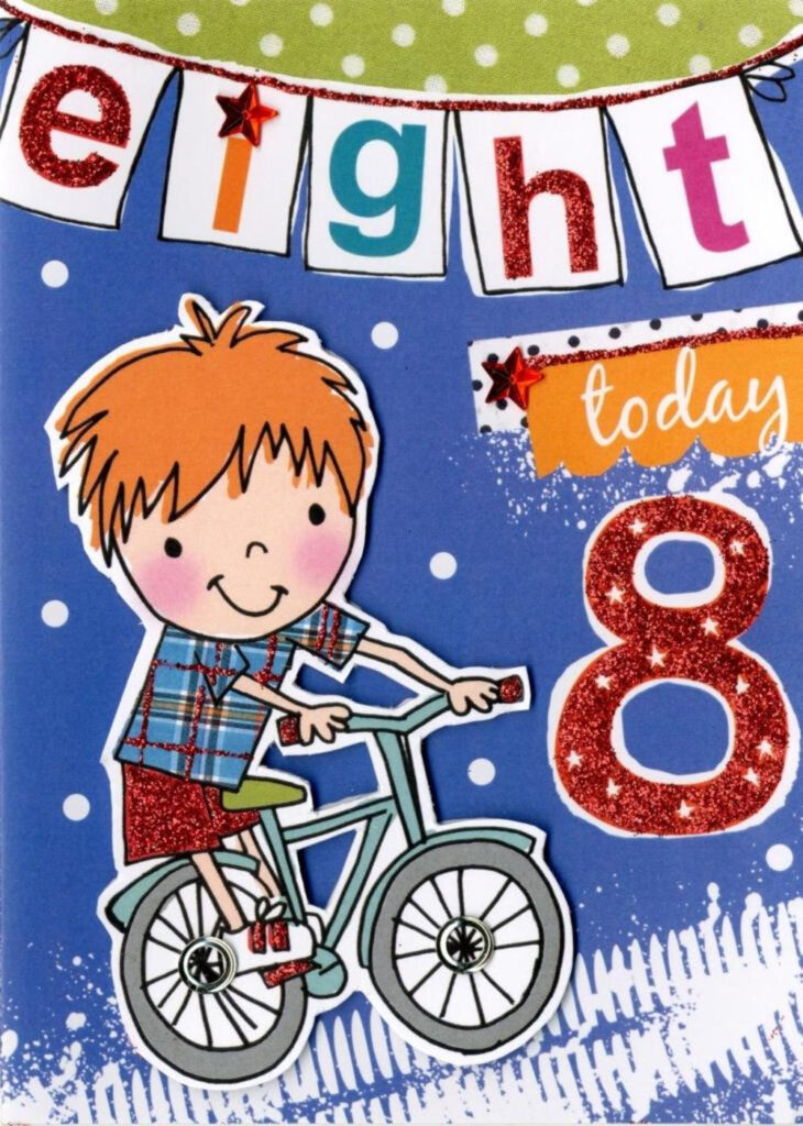 8th Birthday Card Card Design Template