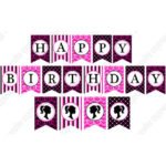 BARBIE INSPIRED PRINTABLE HAPPY BIRTHDAY BANNER Fiesta De Barbie