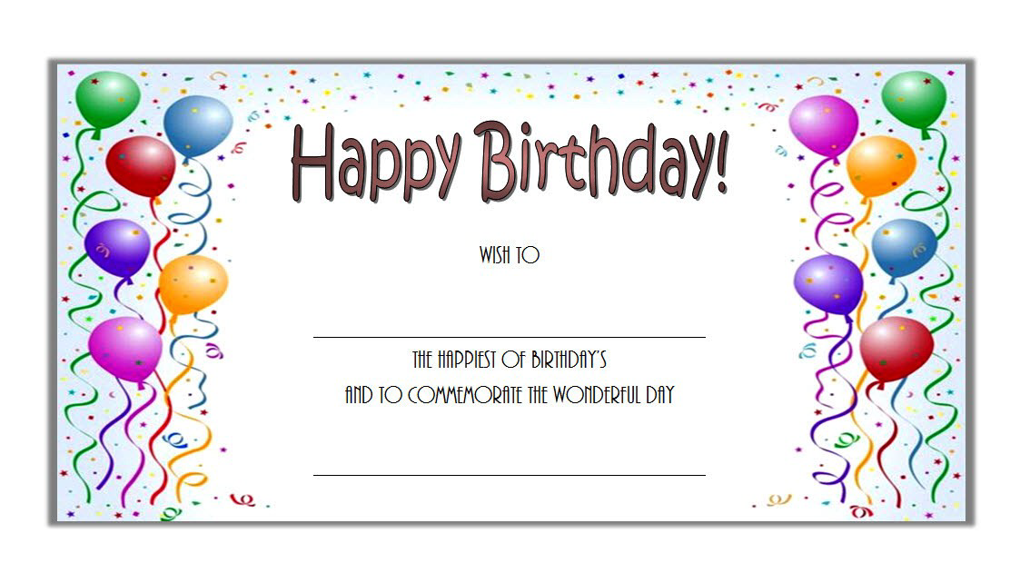 Birthday Gift Certificate Template Free Printable 2 Gift Certificate