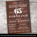Birthday Invitations For 65th Birthday Party Invitations DIY