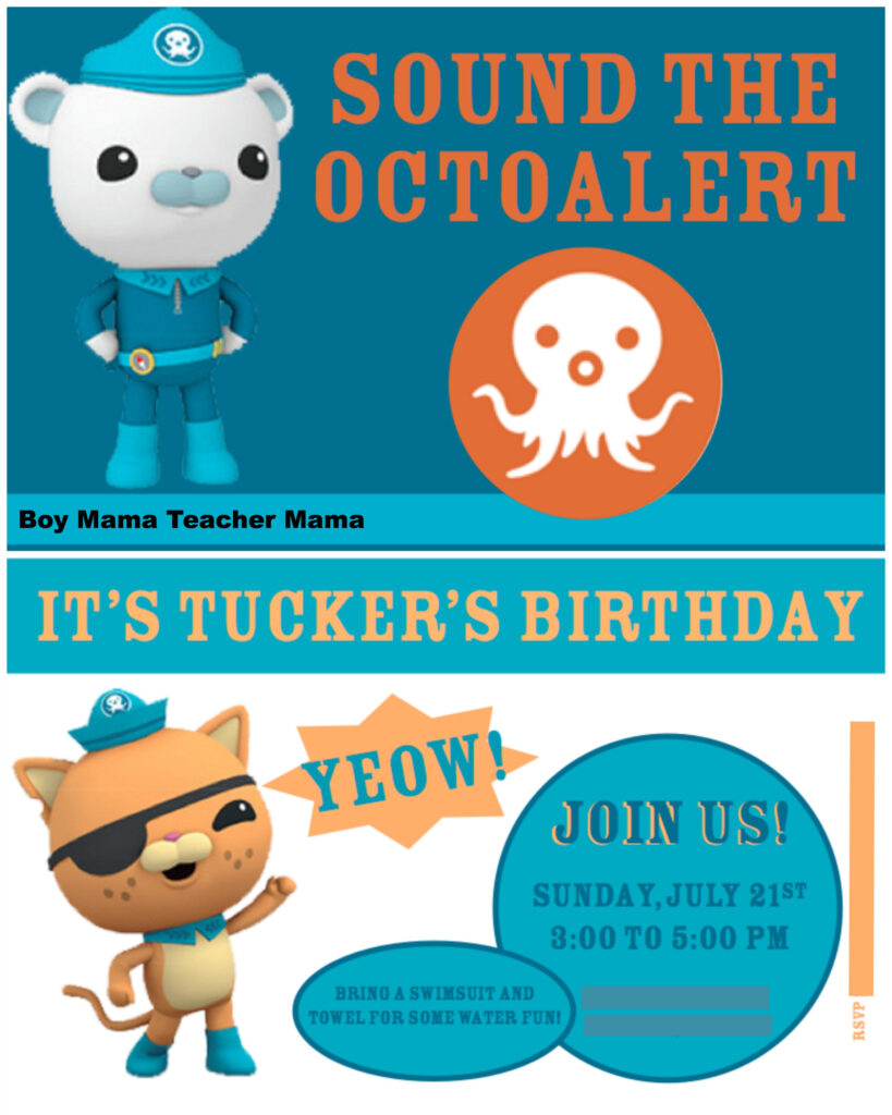 Boy Mama An Octonauts Birthday Party Boy Mama Teacher Mama