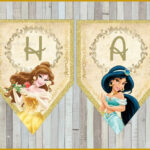 Disney Princess Birthday Banner Disney Princess Happy Etsy Disney