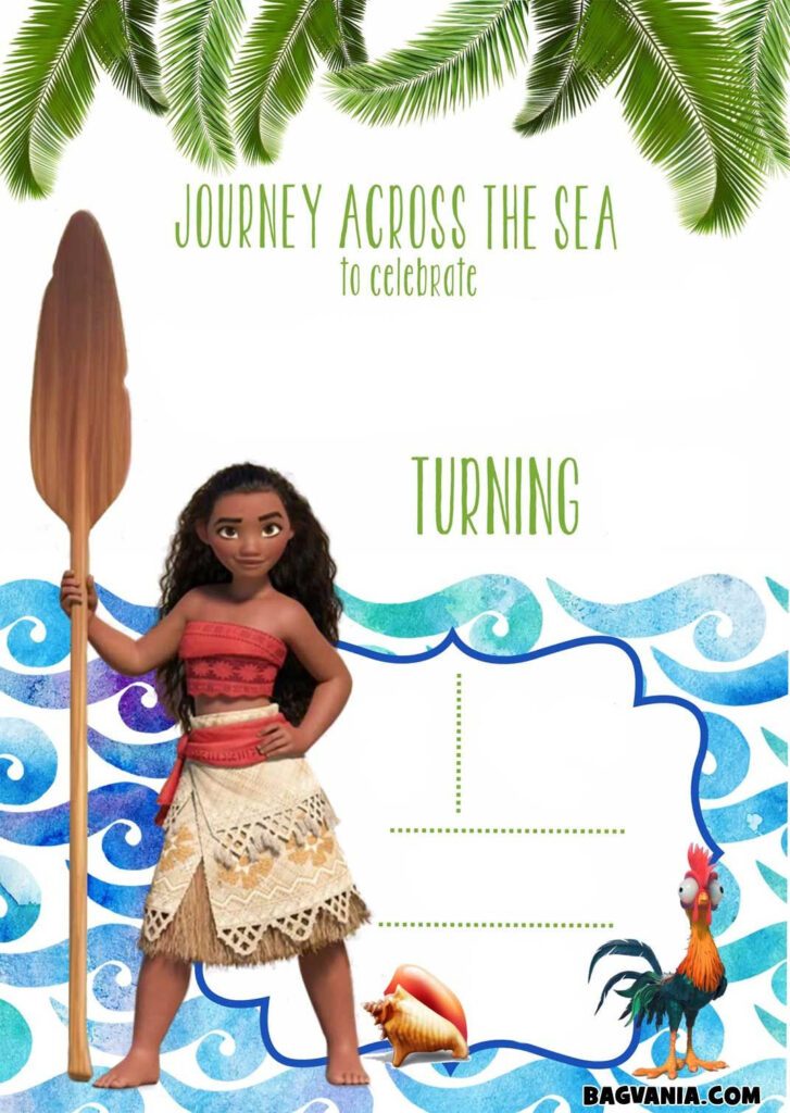 Download Now Free Printable Moana Birthday Invitation Templates Moana 