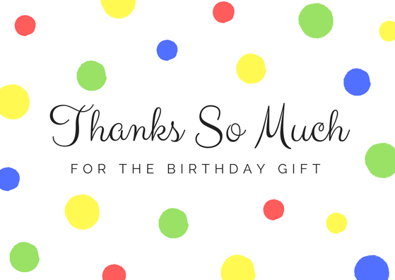 FREE Birthday Thank You Card Printables