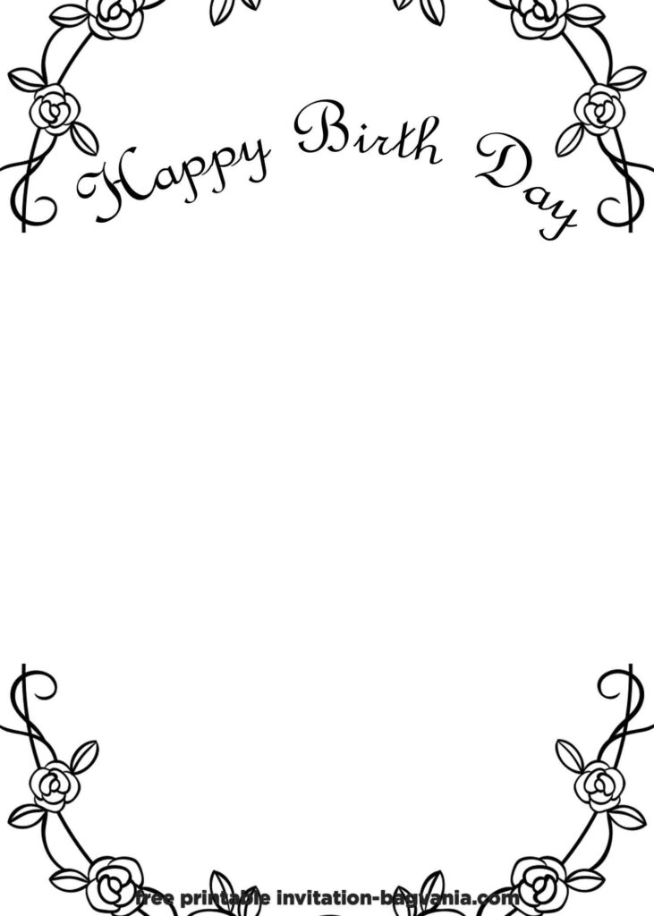 FREE Black And White Birthday Invitation Templates Birthday 