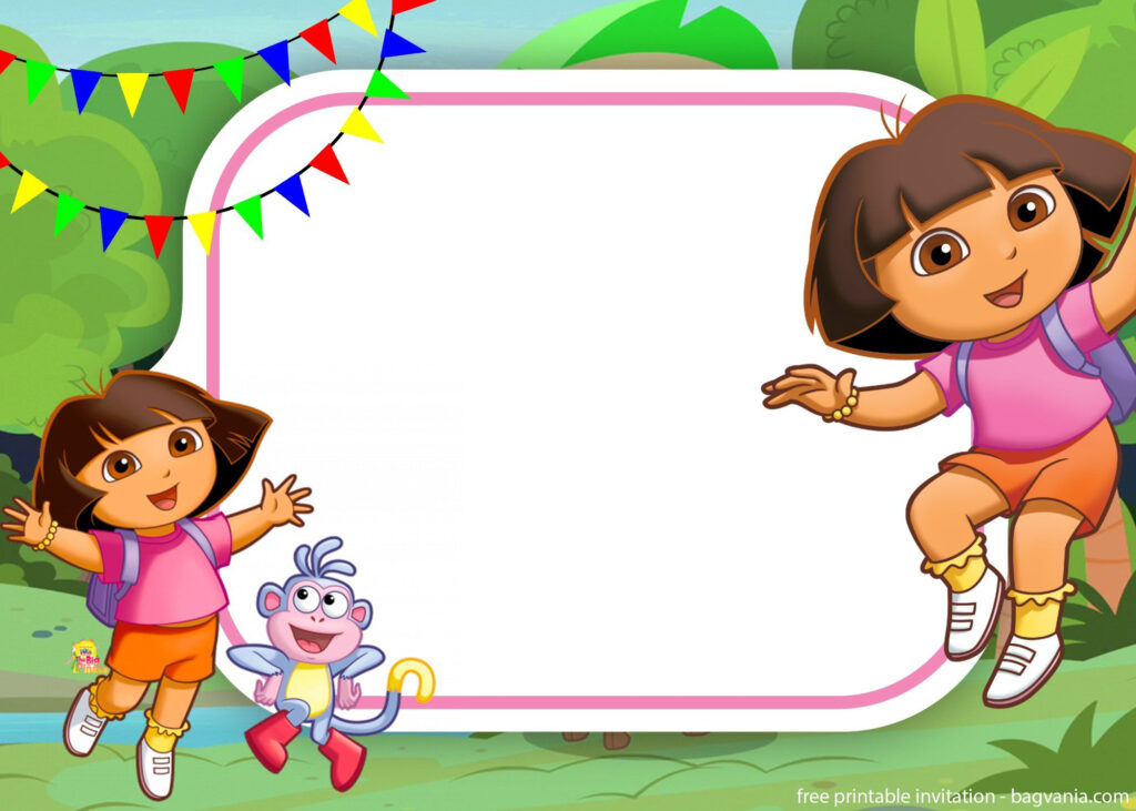 FREE Dora The Explorer Invitation For Your Little Explorers Explorer 