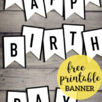Free Happy Birthday Banner Printable Sign Paper Trail Design Happy