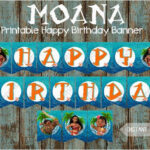 Free Moana Happy Birthday Banner BirthdayBuzz