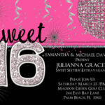 Free Printable 16th Birthday Party Invitation Templates Sweet Sixteen