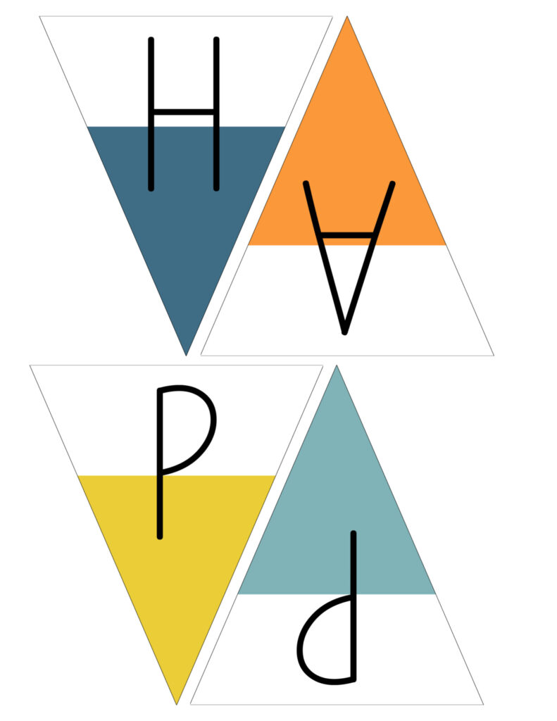 Free Printable Happy Birthday Banner Paper Trail Design