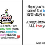 Free Printable Happy Birthday Cards For Dad Free Printable