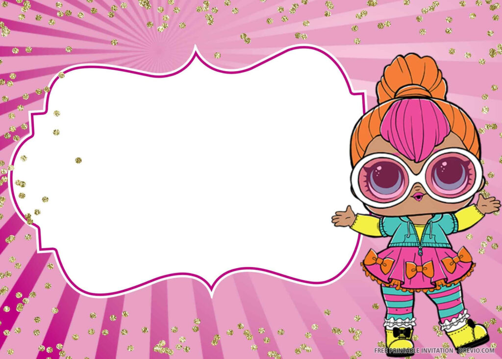  FREE PRINTABLE LOL Dolls Surprise Birthday Invitation Templates 