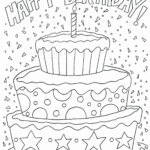 Happy Birthday Adult Coloring Pages In 2020 Coloring Birthday Cards