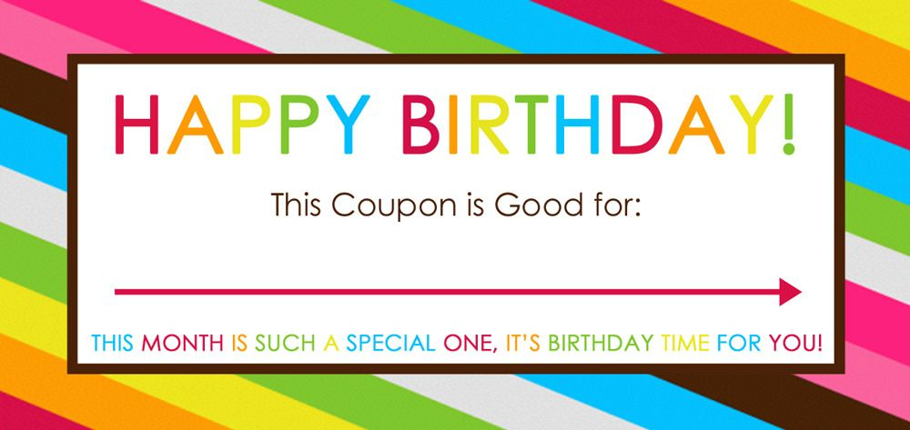 Happy Birthday Blank Birthday Coupons Happy Birthday Cards Printable