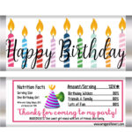 Happy Birthday Candy Bar Wrappers Birthday Party Favors Chocolate Bar