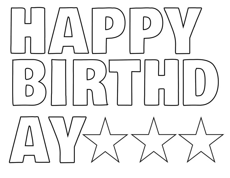 Happy Birthday Letters Birthday Banner Template Happy Birthday