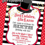 Magic Party Invitation Magic Party Invitation Magician Party Magic
