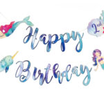 Mermaid Birthday Banner Happy Birthday Banners Mermaid Birthday Banner