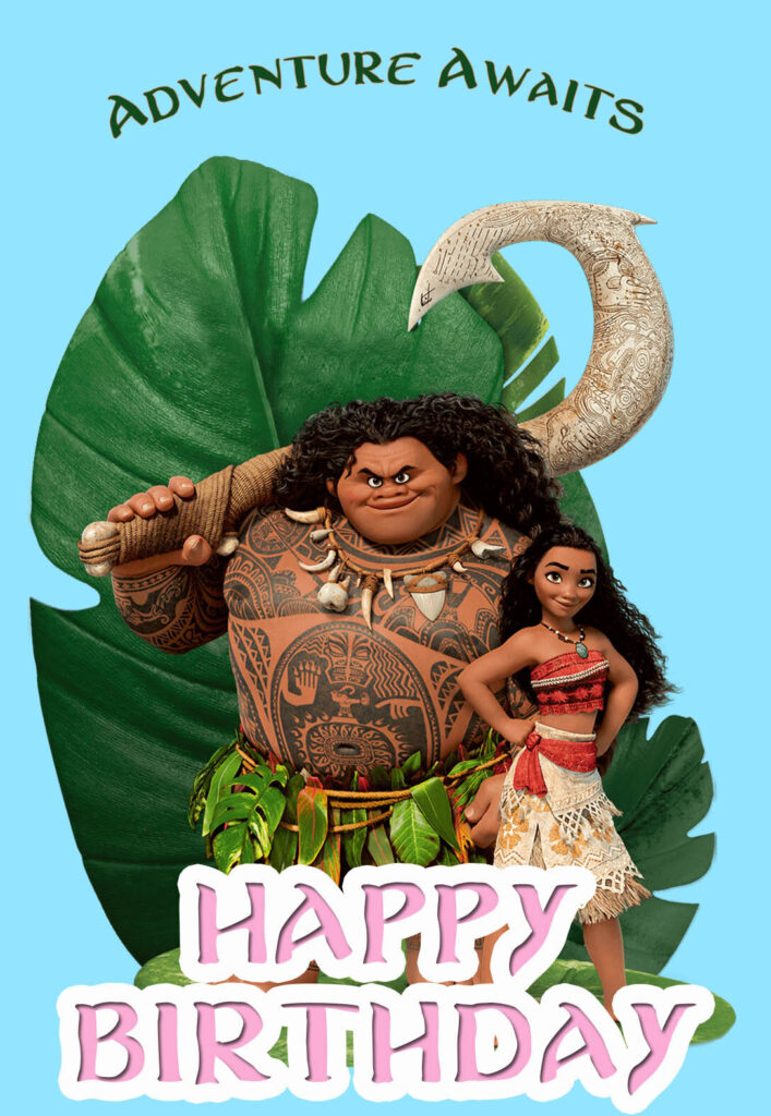 Moana Printable Birthday Cards PRINTBIRTHDAY CARDS