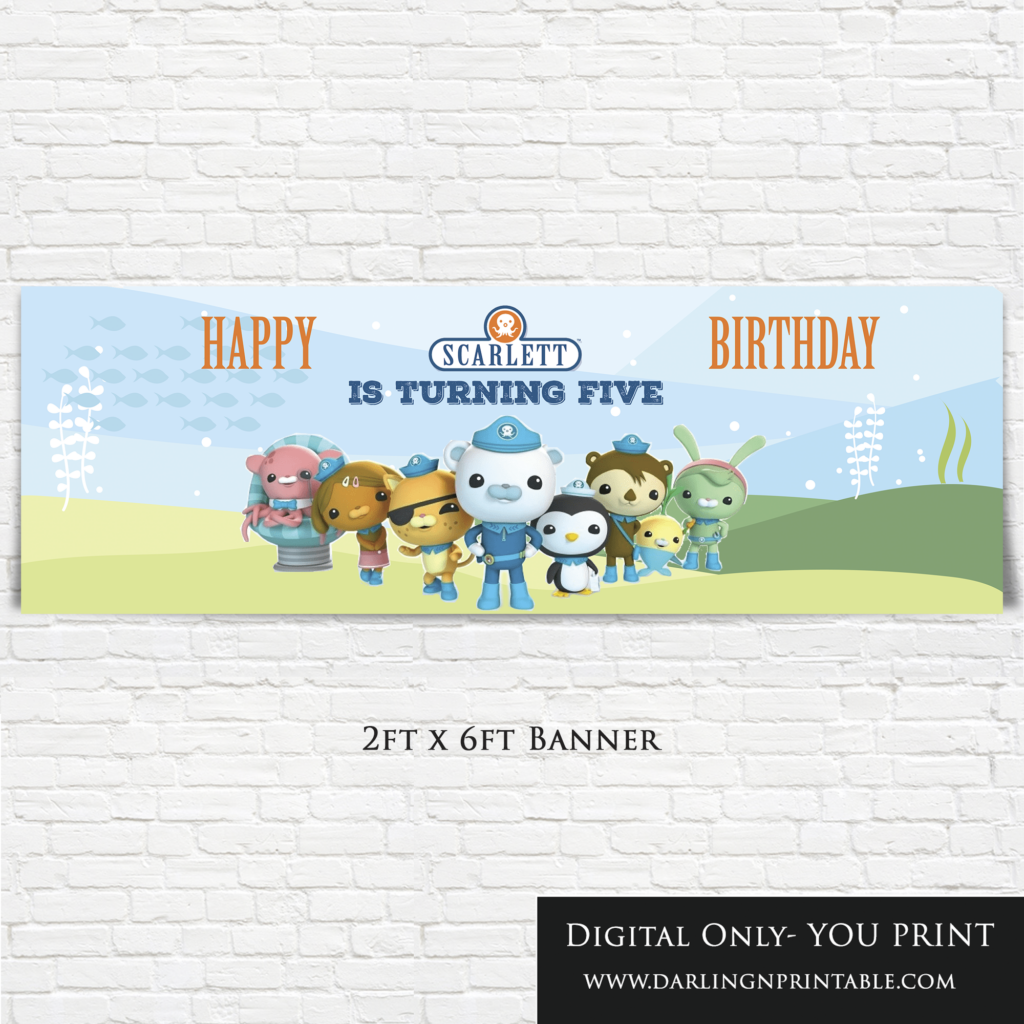 Octonauts Birthday Banner Darling Printables