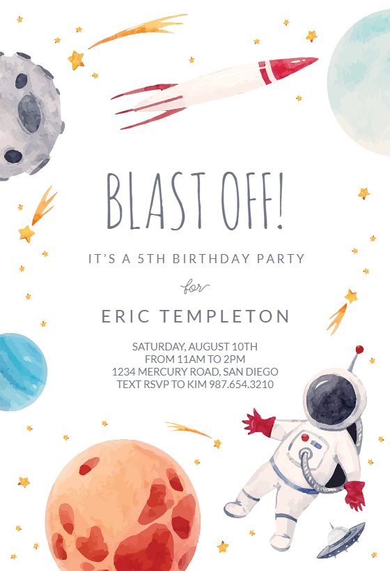 Pin On Kids Birthday Invitation Templates