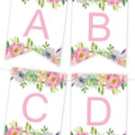 Pink Floral Printable Banner Birthday Banner Free Printable