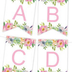 Pink Floral Printable Banner Birthday Banner Free Printable