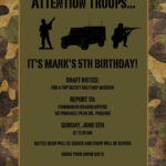 Printable Free Army Birthday Invitation