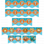 Printable Happy Birthday Octonauts Themed Banner DIY Printable Instant