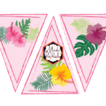 Printable Hawaiian Happy Birthday Banner Gambar Spanduk