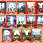 Roblox Birthday Banner Roblox Flag Pennant Party Badge Etsy In 2021
