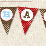 Sock Monkey DIY Printable Happy Birthday Pennant Banner Printable