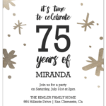 The Best 75th Birthday Invitations And Party Invitation Wording Ideas