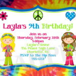 Tie Dye Birthday Party Invitations Tie Dye Birthday Tie Dye Birthday