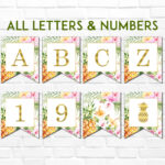 Tropical Printable Banner Luau Birthday Banner Hawaiian Bridal Etsy