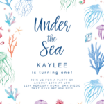 Under The Sea Birthday Invitation Template free Greetings Island