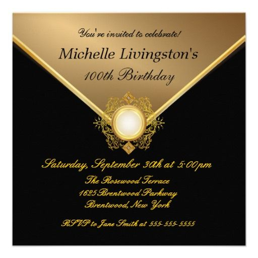 21 Best 100Th Birthday Invitation Templates Images On Pinterest 
