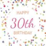 30th Birthday Confetti Free Birthday Card Greetings Island