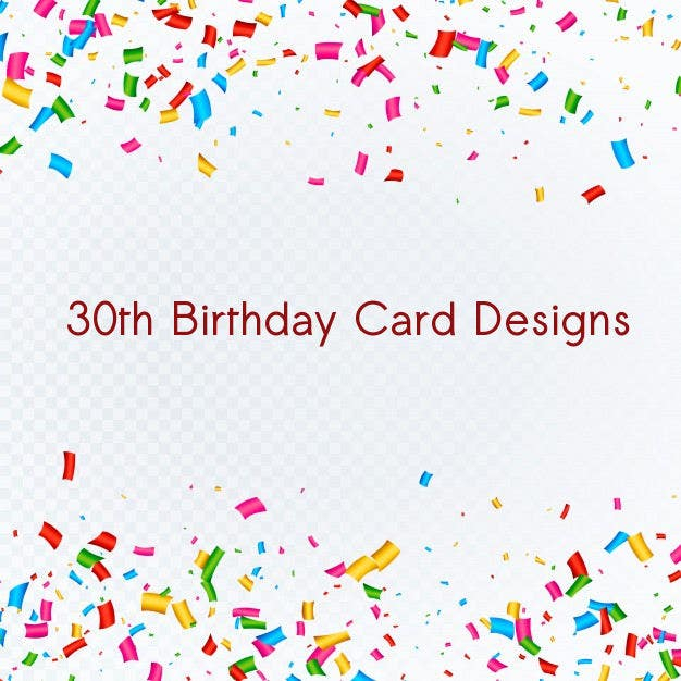 6 30th Birthday Card Designs Templates PSD AI Free Premium