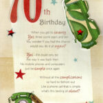70th Happy Birthday Greeting Card Cards