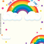 9 Colorful Rainbow Invitation Card Templates For Your Delightful