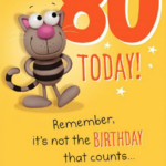 A Funny 80th Birthday Card From Pink Greene