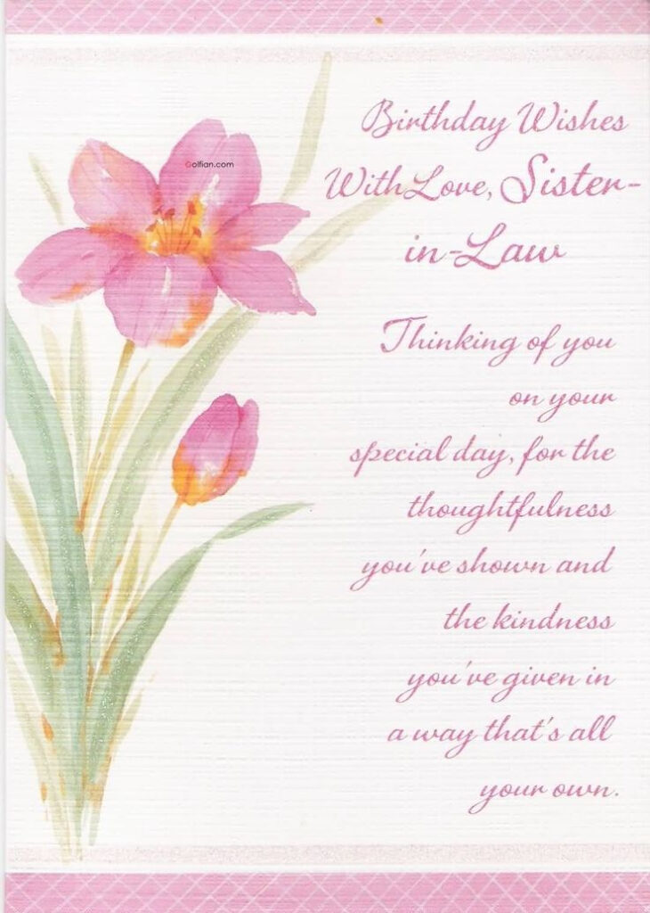 Awesome 70 most beautiful birthday wishes for sister in law best inside 