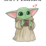 Baby Yoda Birthday Card Yoda Best Star Wars Mandalorian Baby Yoda