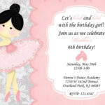 Ballerina Birthday Invitation